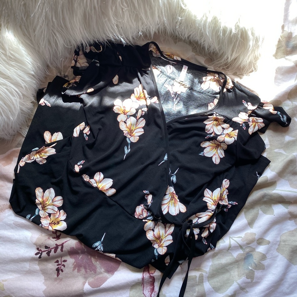 Xhilaration Floral Wrap Dress